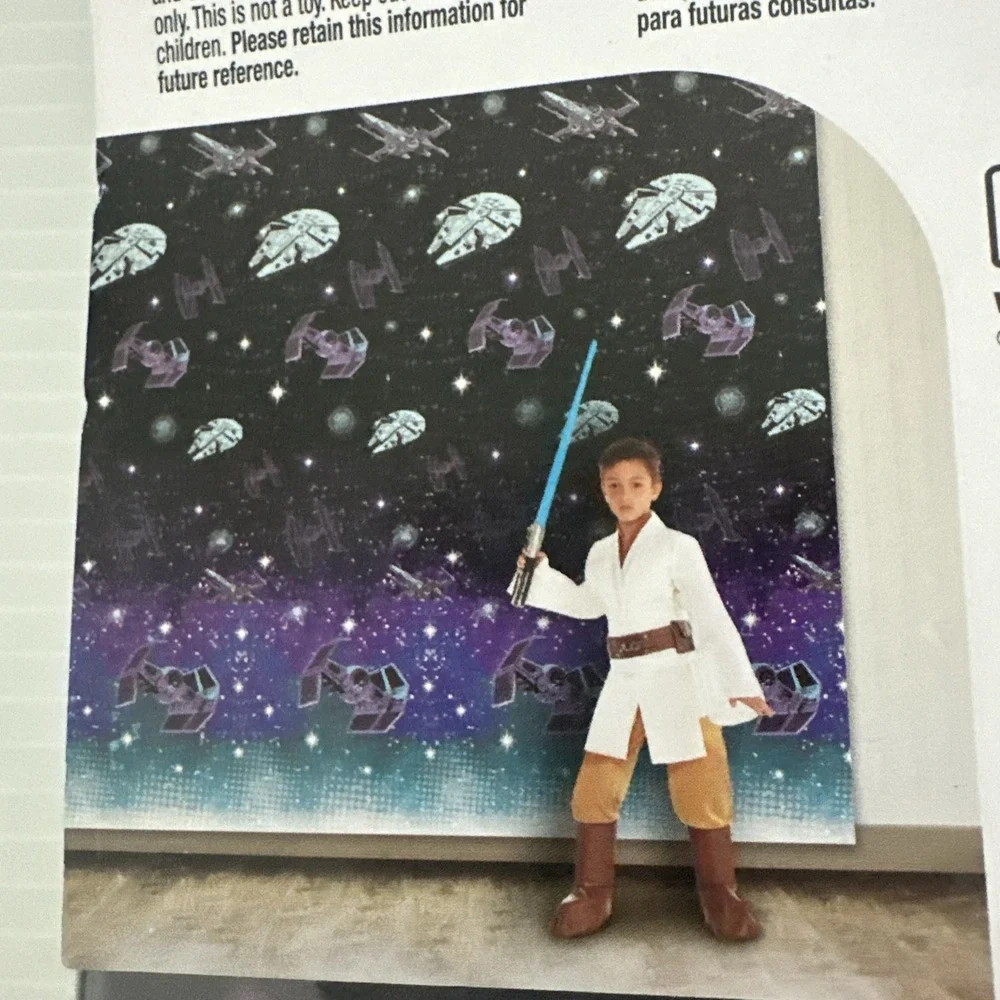 Disney STAR WARS Photo Backdrop 8 FT Long NEW Sealed Package Birthday Party 2pc